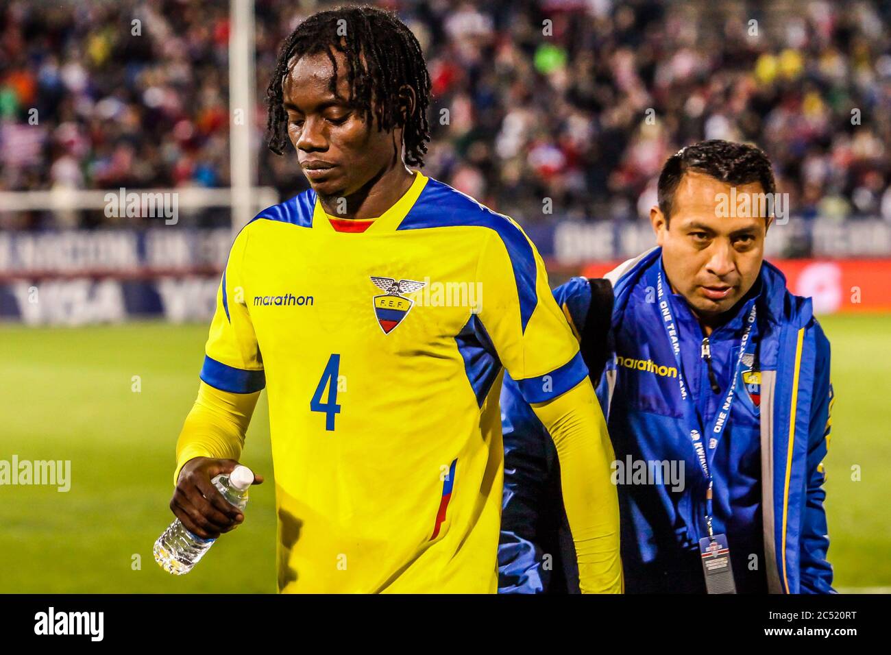 HARTFORD - OCTOBER 10: Ecuadorian player Juan Carlos Parades at US International Friendly match between US Men`s National Team vs Ecuador, on October Stock Photo